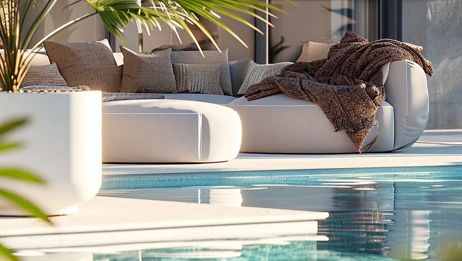 Rooftop pool at Lunaya Terraces